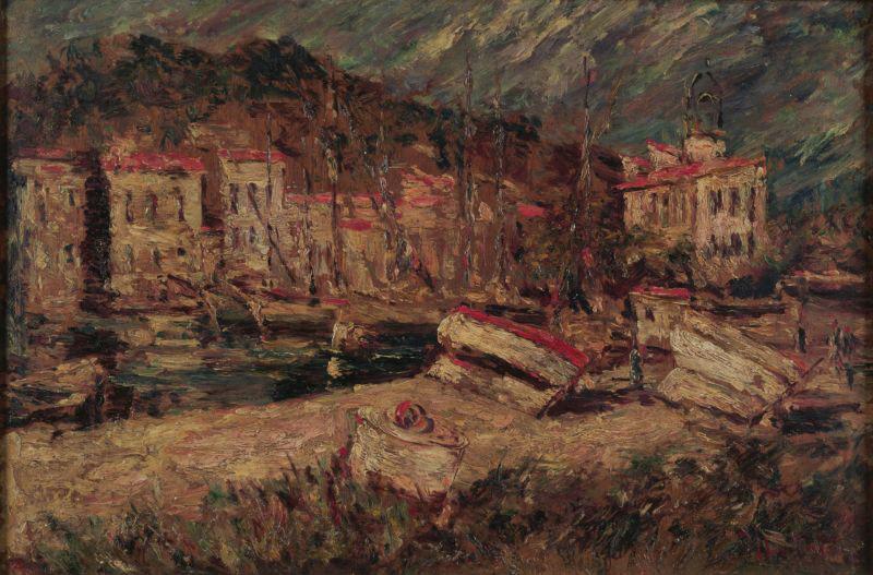 Artist Adolphe Joseph Thomas Monticelli Port of Cassis Norge oil painting art